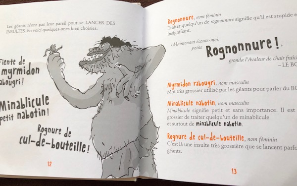 Roman jeunesse : Petit manuel des gros mots de Roald Dahl - Susan RENNIE / Roald DAHL ; illustrations de Quentin BLAKE
