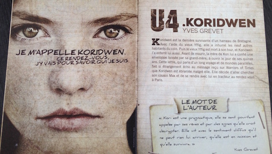 Roman jeunesse : U4 .Koridwen - Yves GREVET ; U4 .Stéphane - Vincent VILLEMINOT