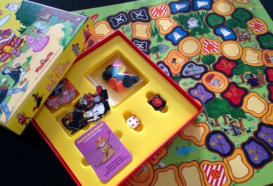 Le jeu des Rois et Reines, jeu de plateau pour enfant conçu par Alex SANDERS pour Gallimard Jeunesse Giboulées