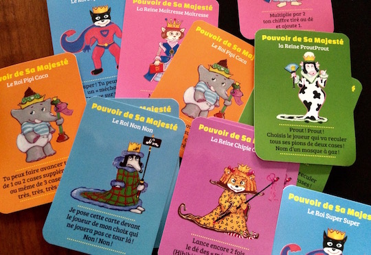 Le jeu des Rois et Reines, jeu de plateau pour enfant conçu par Alex SANDERS pour Gallimard Jeunesse Giboulées